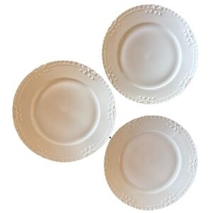 3 Theodore Haviland Limoges France Dinner Plates Schleiger 122 White 9.5"